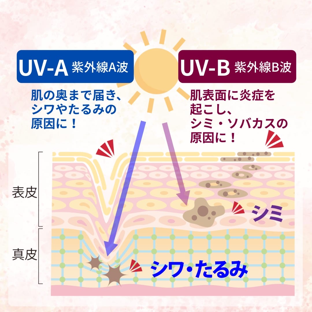 おでこに深いしわができる原因④ 紫外線によるもの