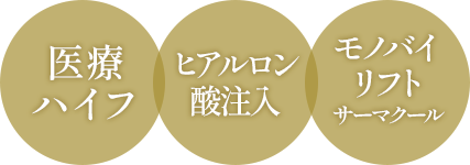 医療ハイフ、ヒアルロン酸注入、モノバイリフトサーマクール