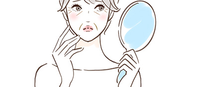 表情筋のクセによる動的シワ