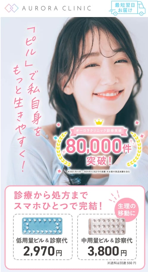 オーロラクリニック低用量ピル通販FV